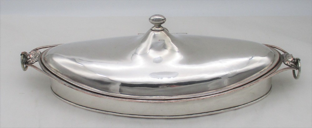 Unusual Old Sheffield Plated Warming Dish c1810