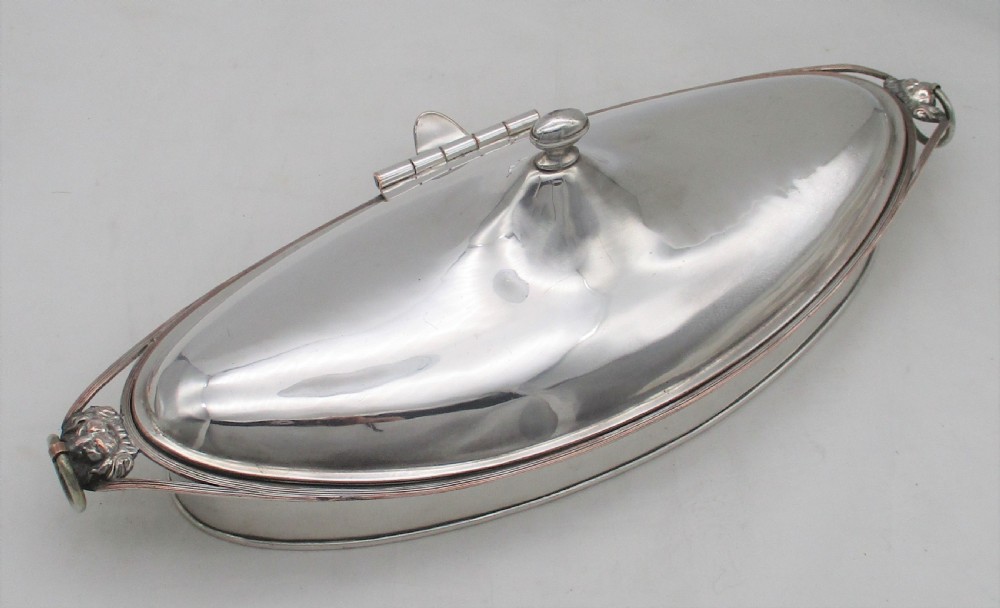 Unusual Old Sheffield Plated Warming Dish c1810 View II