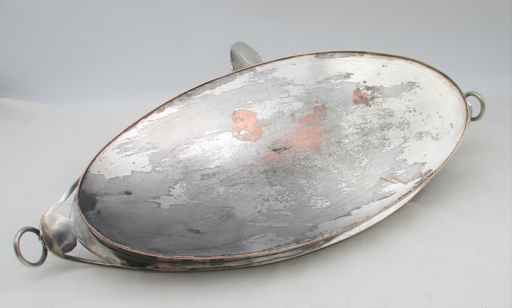 Unusual Old Sheffield Plated Warming Dish c1810 View VII