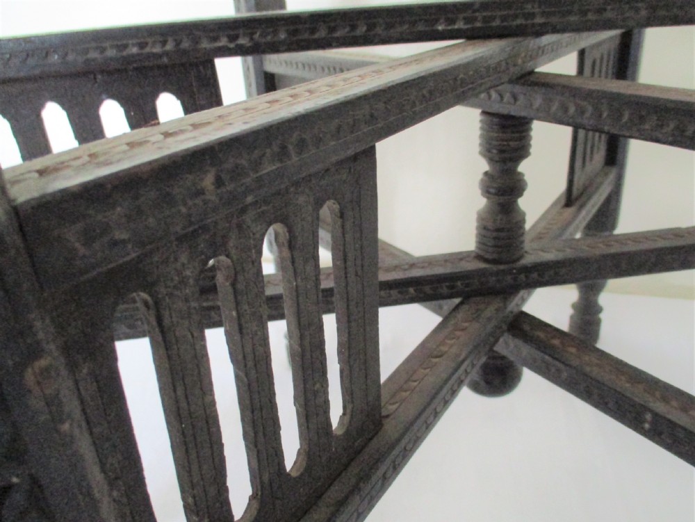 Good Brass Topped Benares Table c1900 View V