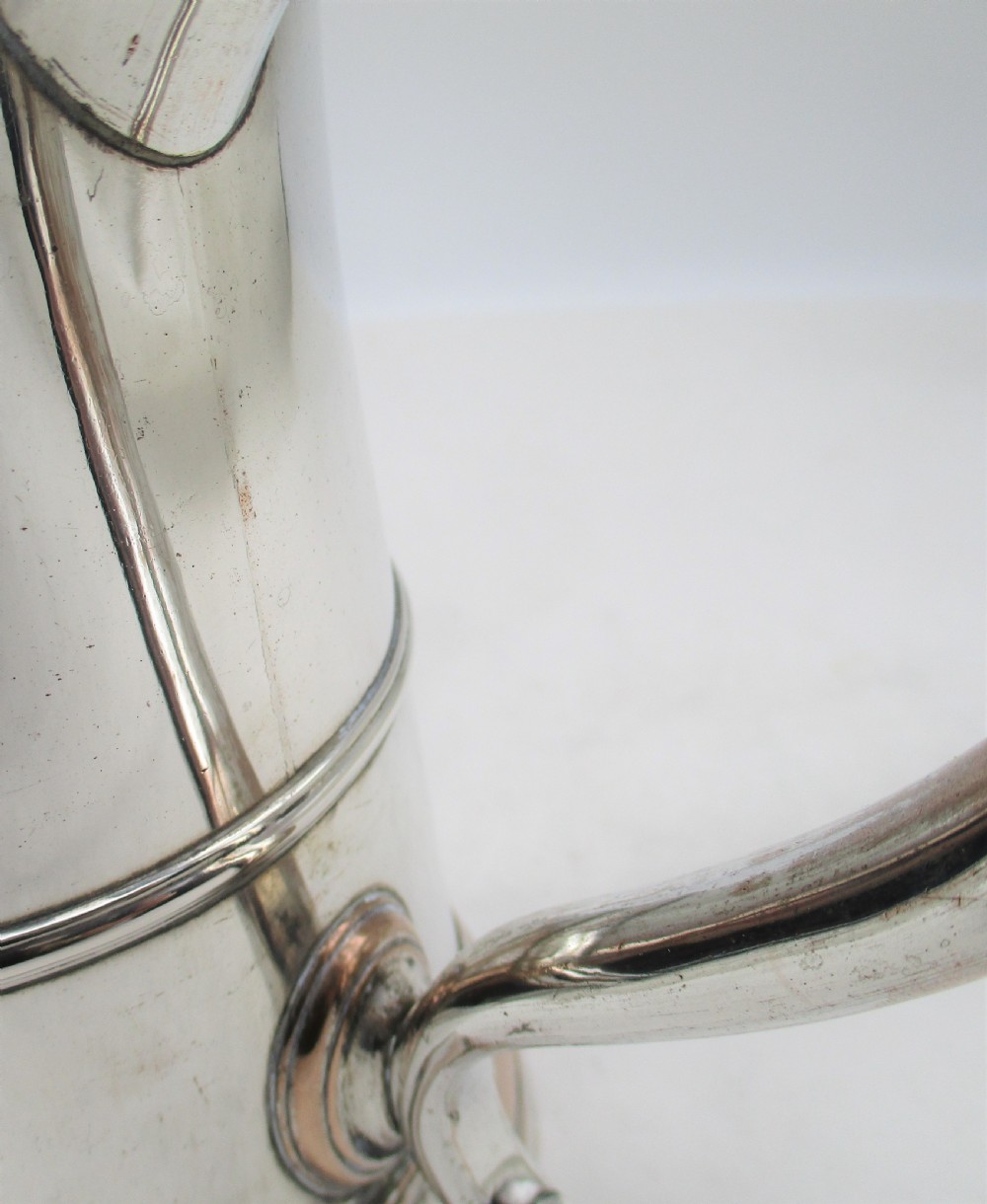 18th Century Near Graduated Pair of Old Sheffield Plated Tankards View III