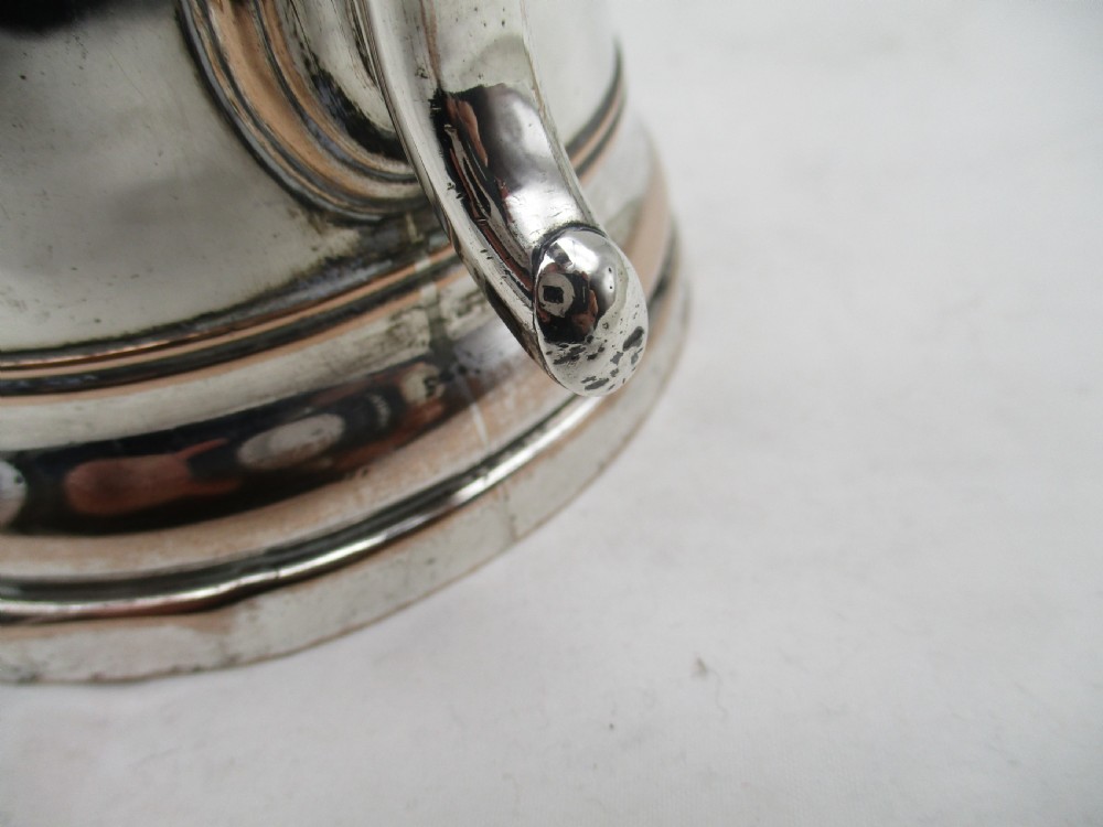 18th Century Near Graduated Pair of Old Sheffield Plated Tankards View VII