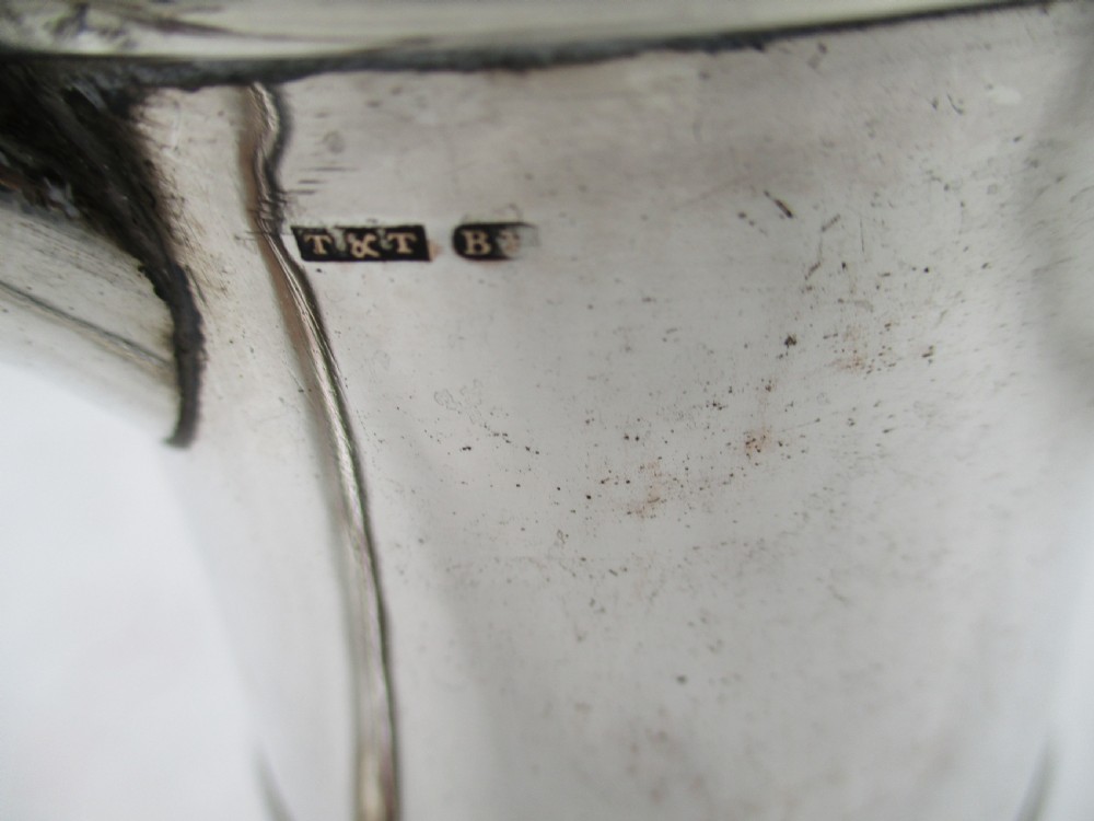 18th Century Near Graduated Pair of Old Sheffield Plated Tankards View VIII