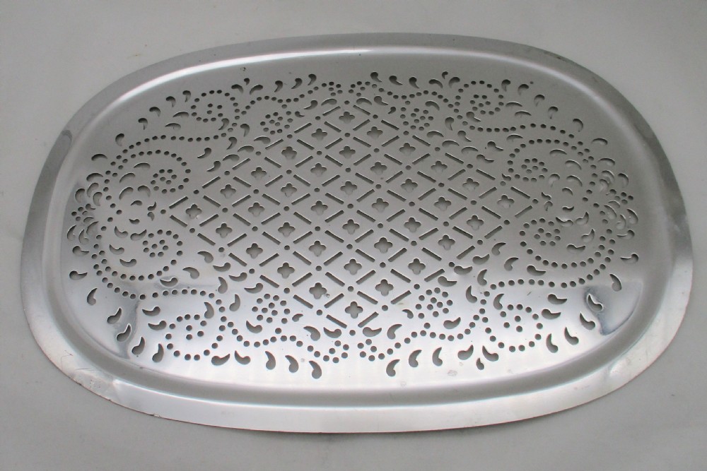Good Small Old Sheffield Plated Mazarine / Draining Plate