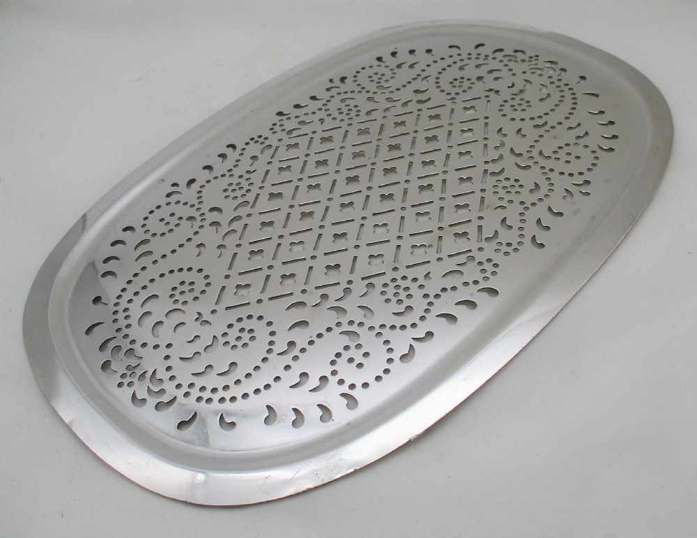 Good Small Old Sheffield Plated Mazarine / Draining Plate View II