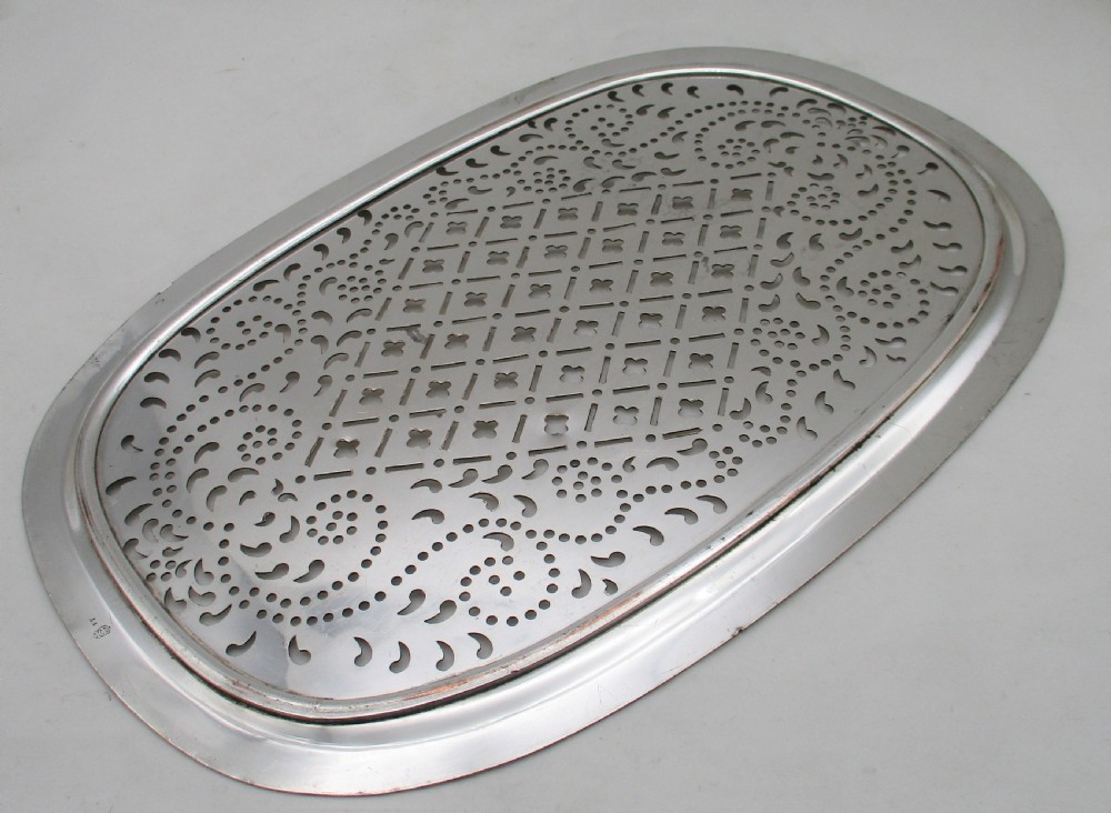 Good Small Old Sheffield Plated Mazarine / Draining Plate View V