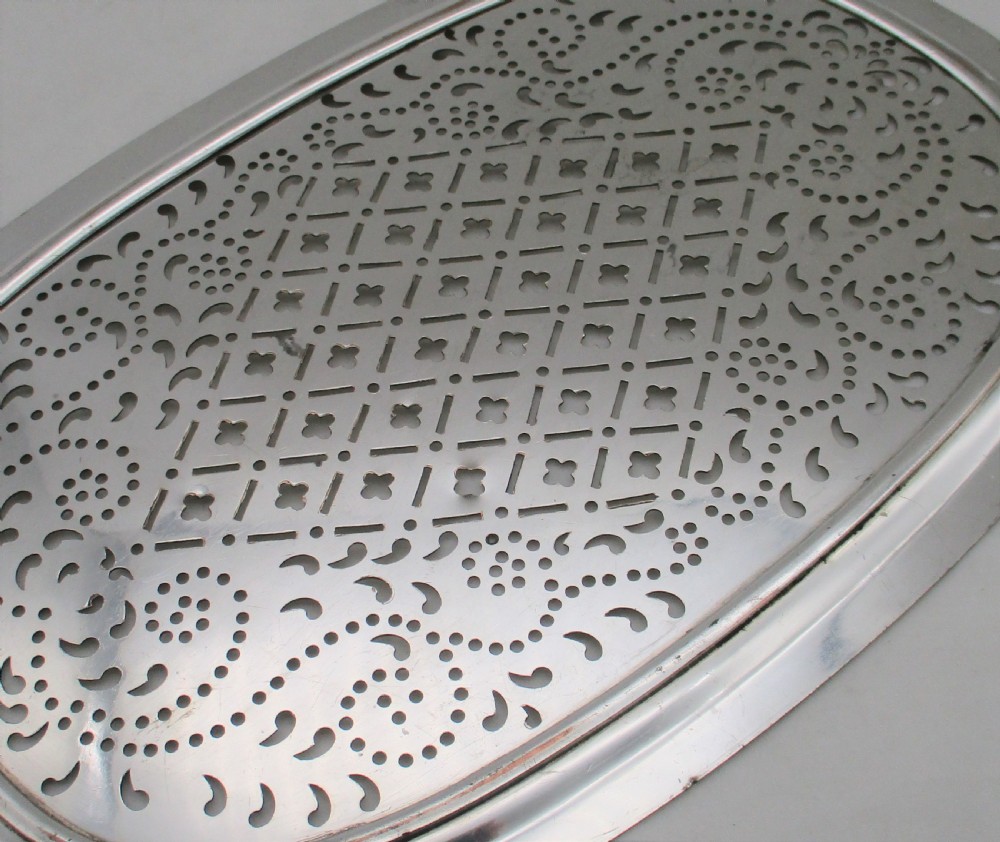 Good Small Old Sheffield Plated Mazarine / Draining Plate View VI