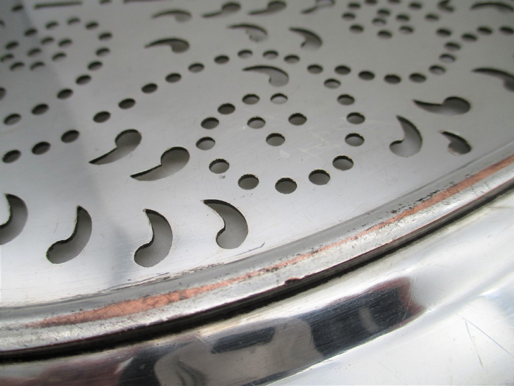 Good Small Old Sheffield Plated Mazarine / Draining Plate View VII
