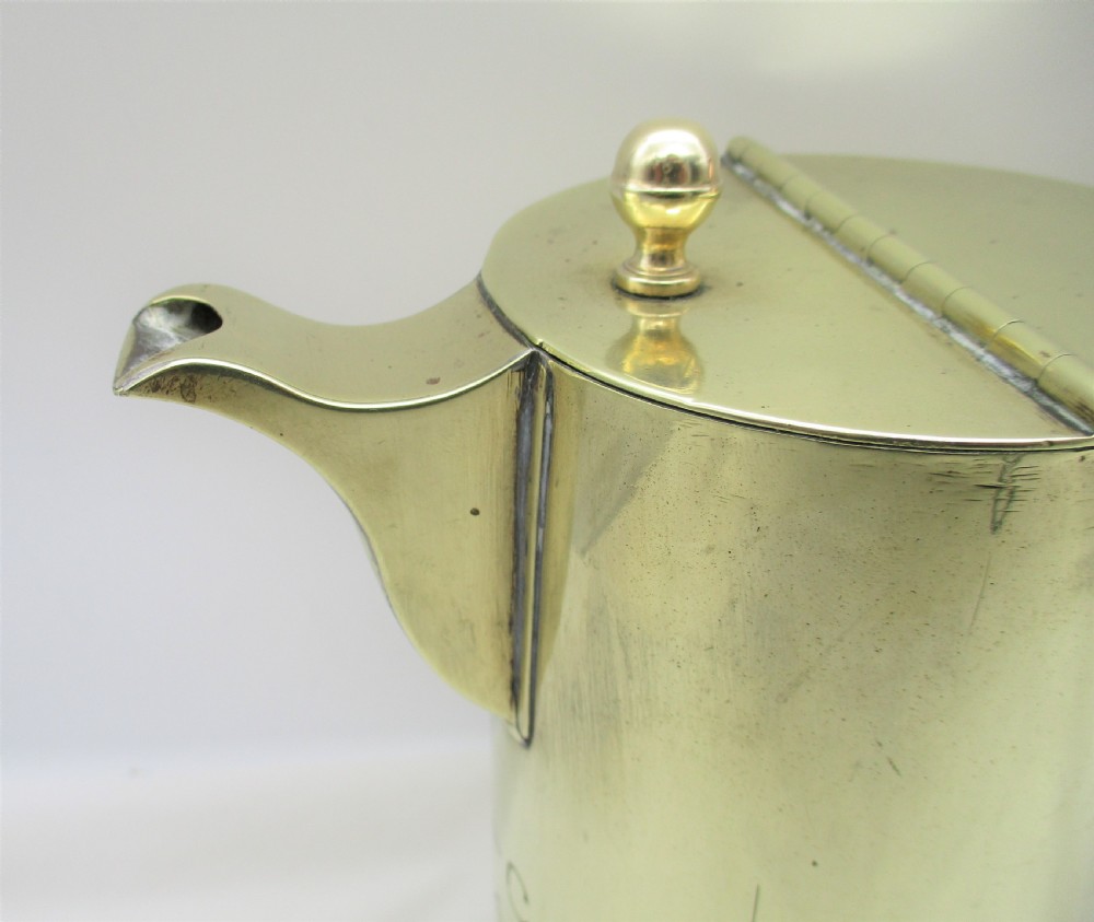 Rare Brass Trench Art Coffee Pot 1918 View III