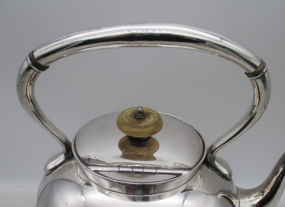 Fine Silver Plated Aesthetic Movement Spirit Kettle by Deakin & Sons View IV