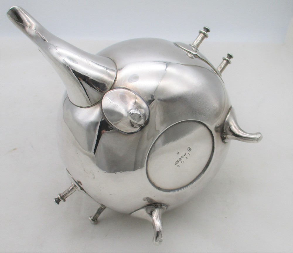 Fine Silver Plated Aesthetic Movement Spirit Kettle by Deakin & Sons View XI