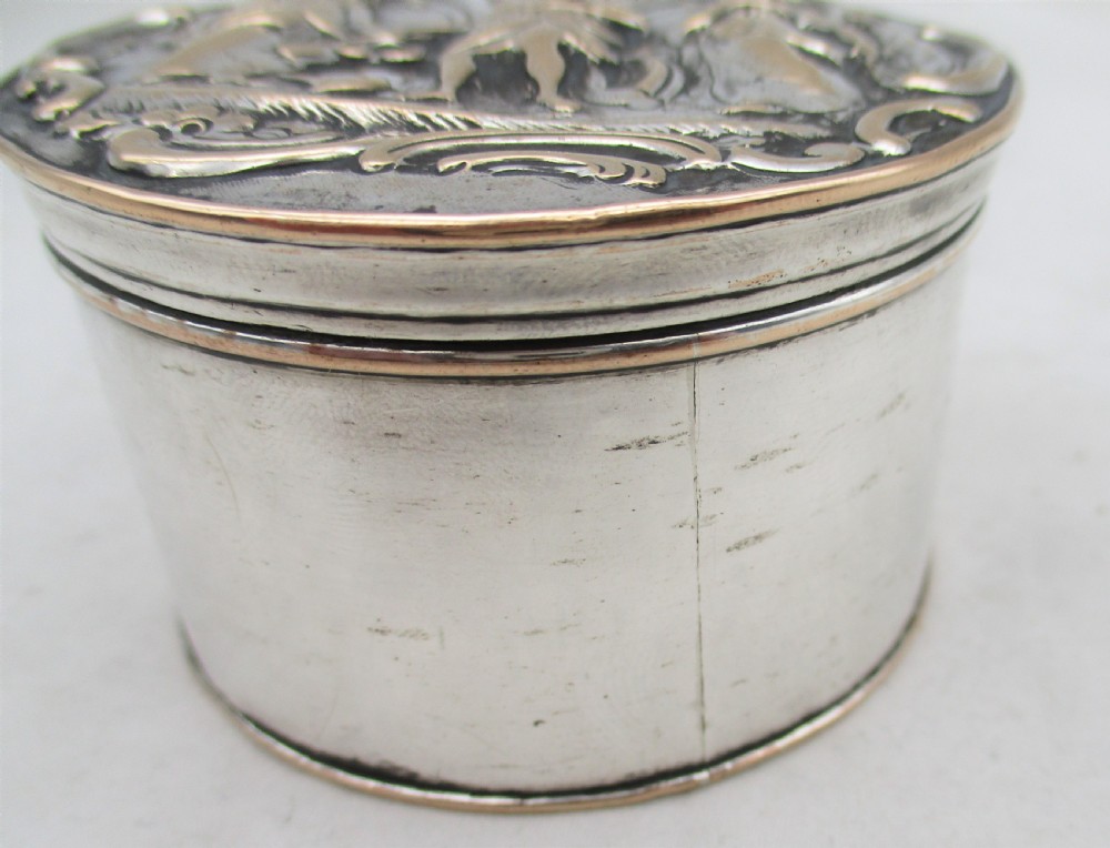 A Rare 18th Century Old Sheffield Plated Patch Box View V