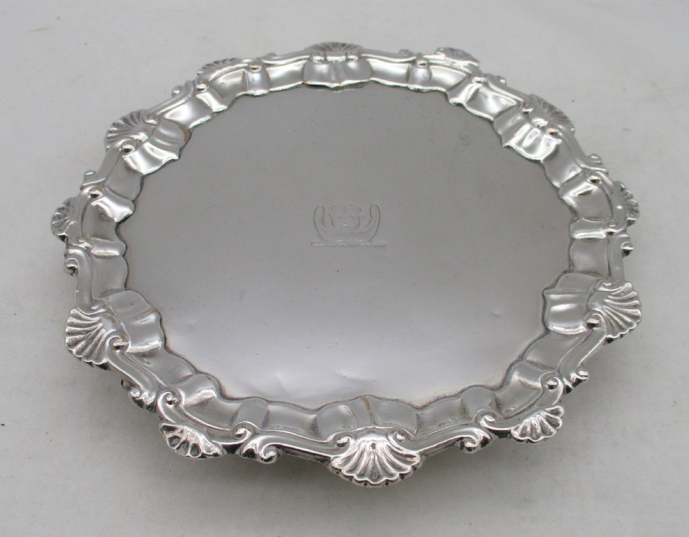 A Small Fine Old Sheffield Plated Card Tray