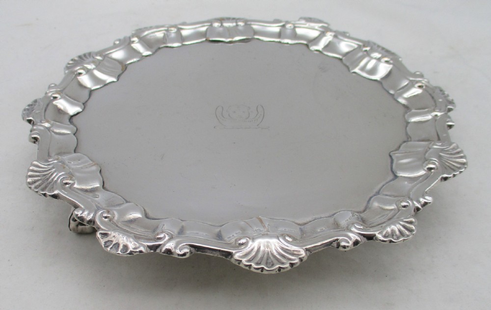 A Small Fine Old Sheffield Plated Card Tray View II