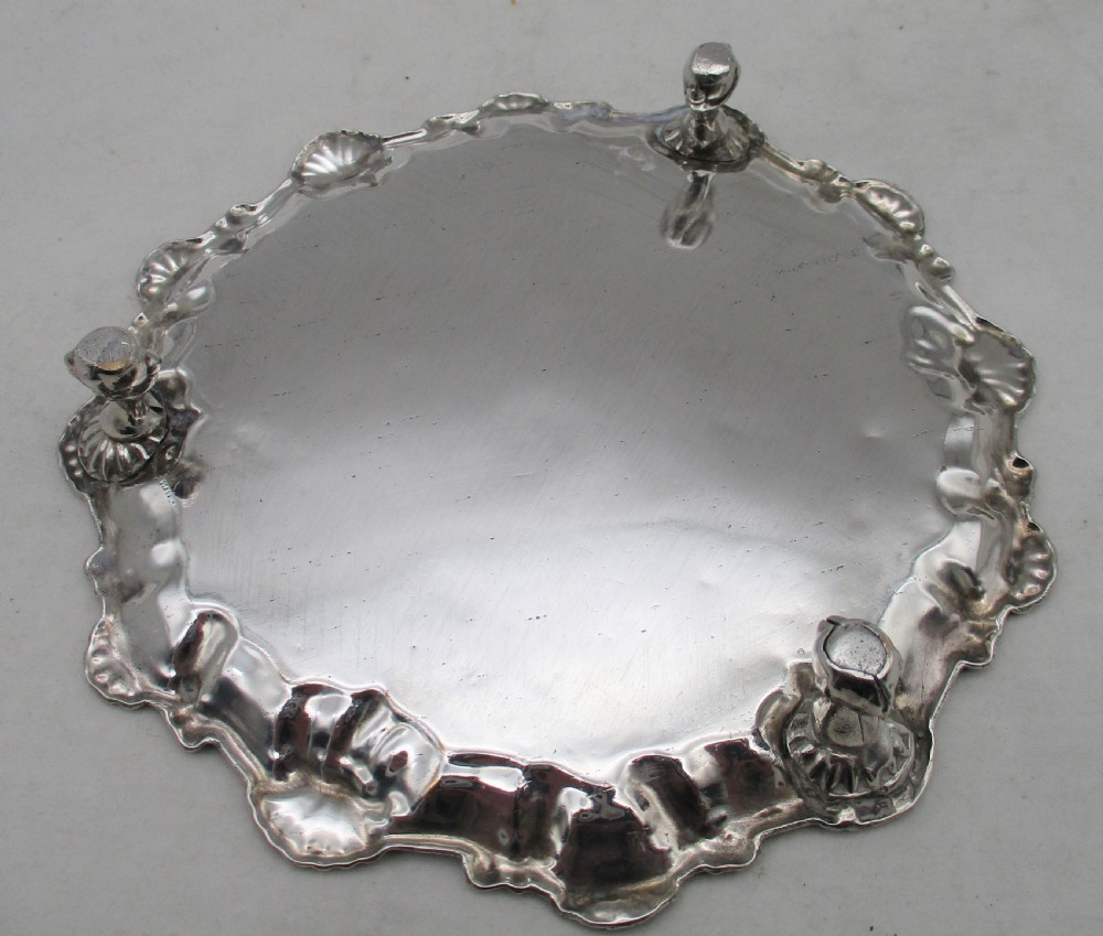 A Small Fine Old Sheffield Plated Card Tray View IV