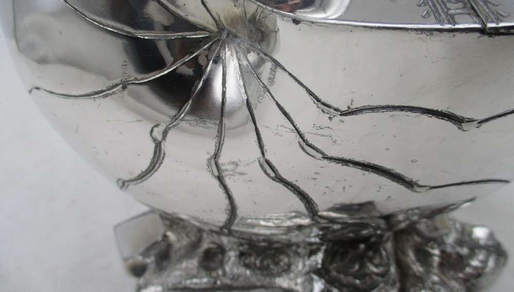 Late 19th Century Silver Plated Nautilus Spoon Warmer View VI