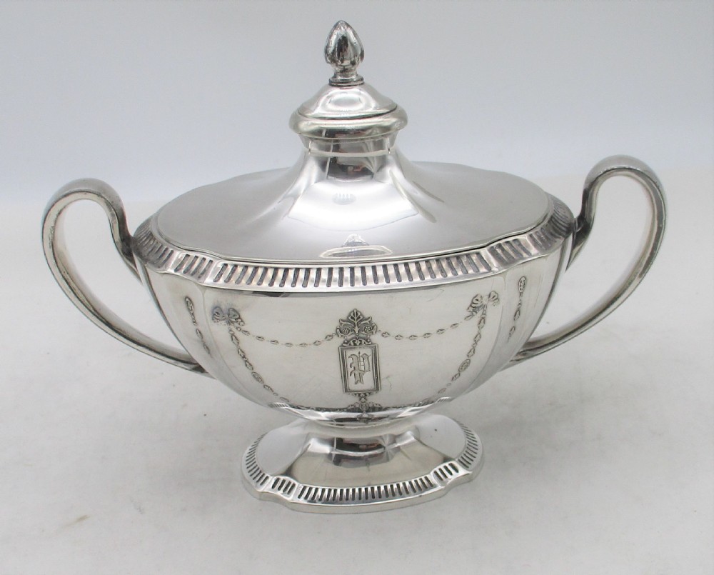 Good Art Nouveau Silver Plated Coffee Set View XI