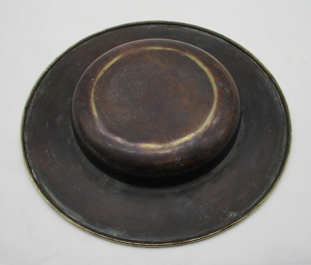 Large Brass 19th Century Alms Dish - Penzance View V
