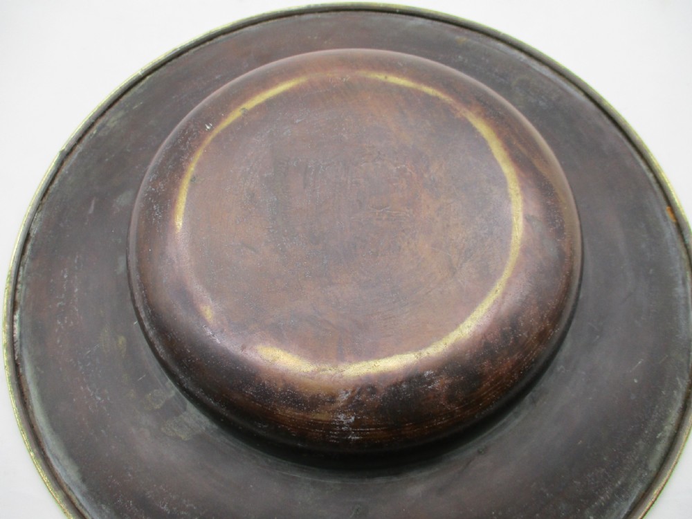 Large Brass 19th Century Alms Dish - Penzance View VI