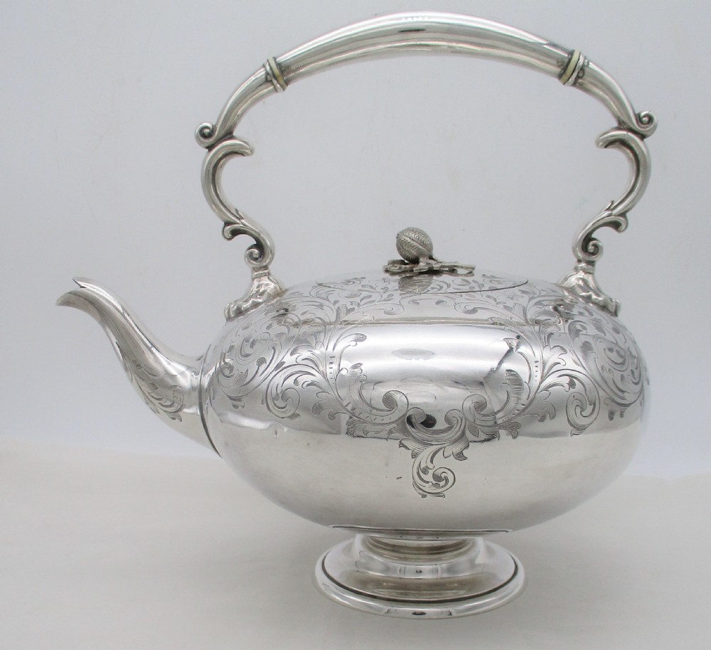 Good 19th Century Silver Plated Tea Kettle 