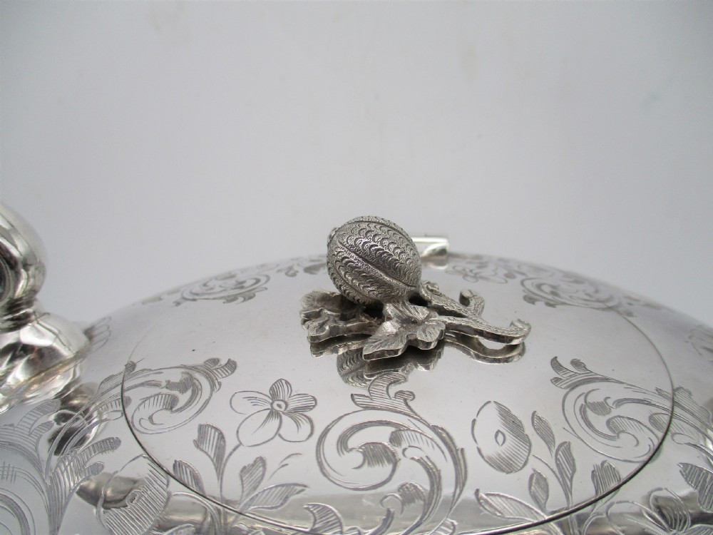 Good 19th Century Silver Plated Tea Kettle  View VI