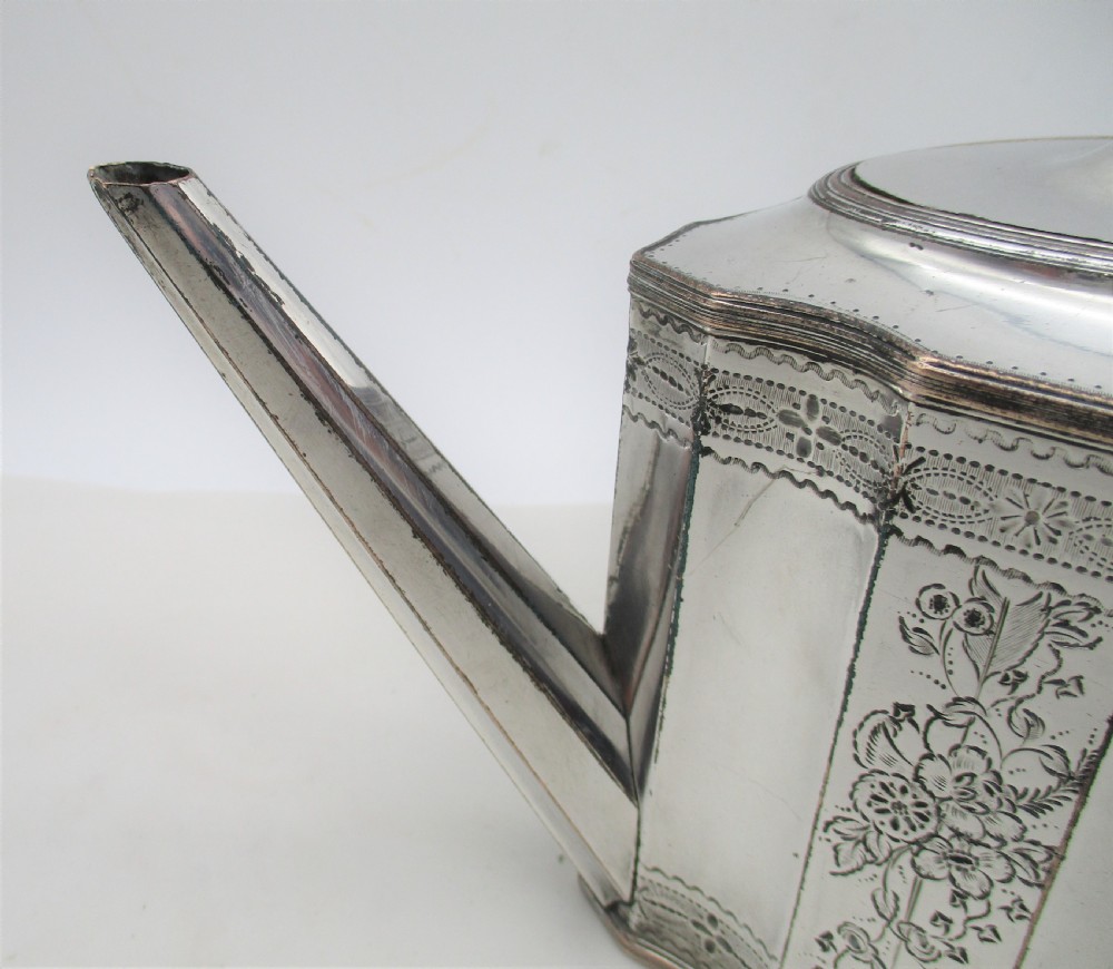 Fine 18th Century Old Sheffield Plated Tea Pot View IV