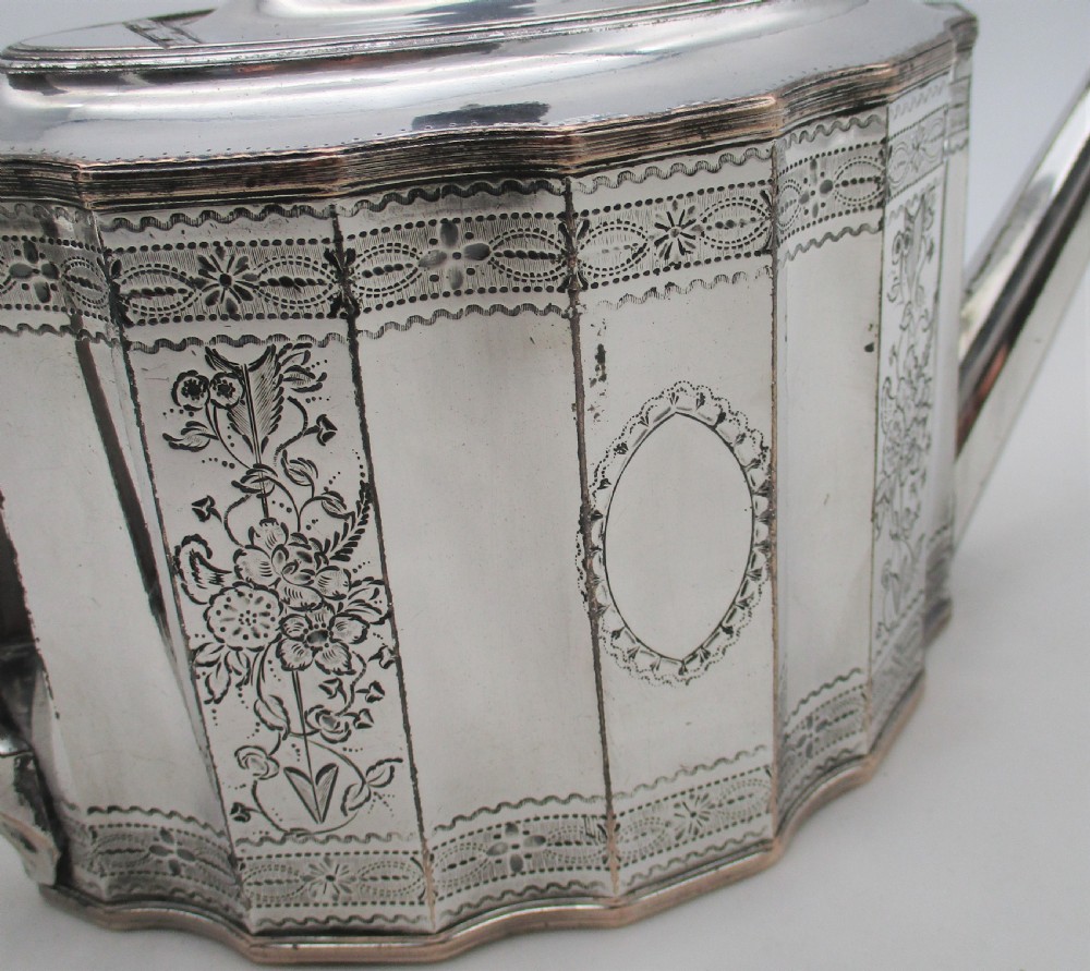Fine 18th Century Old Sheffield Plated Tea Pot View VIII