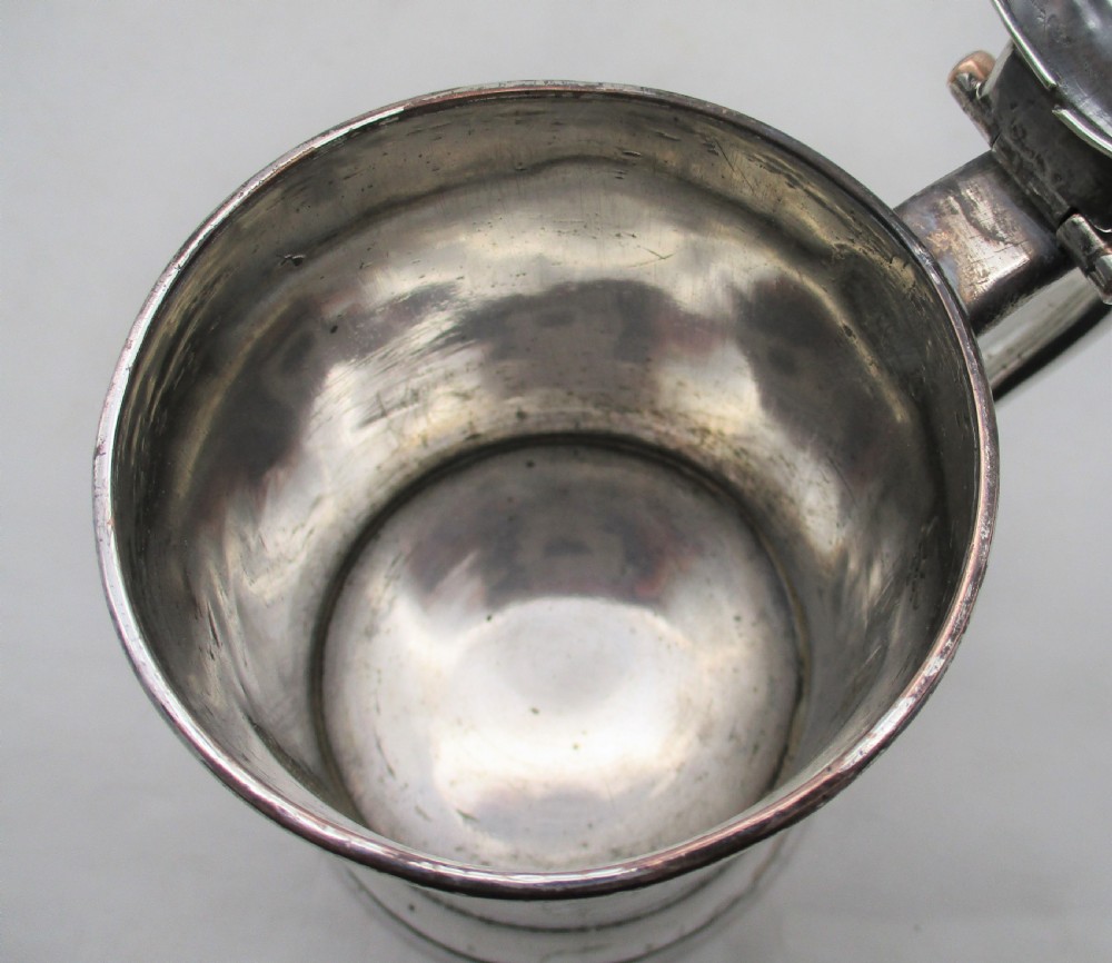 Small 18th Century Irish Old Sheffield Plated Lidded Tankard View IX