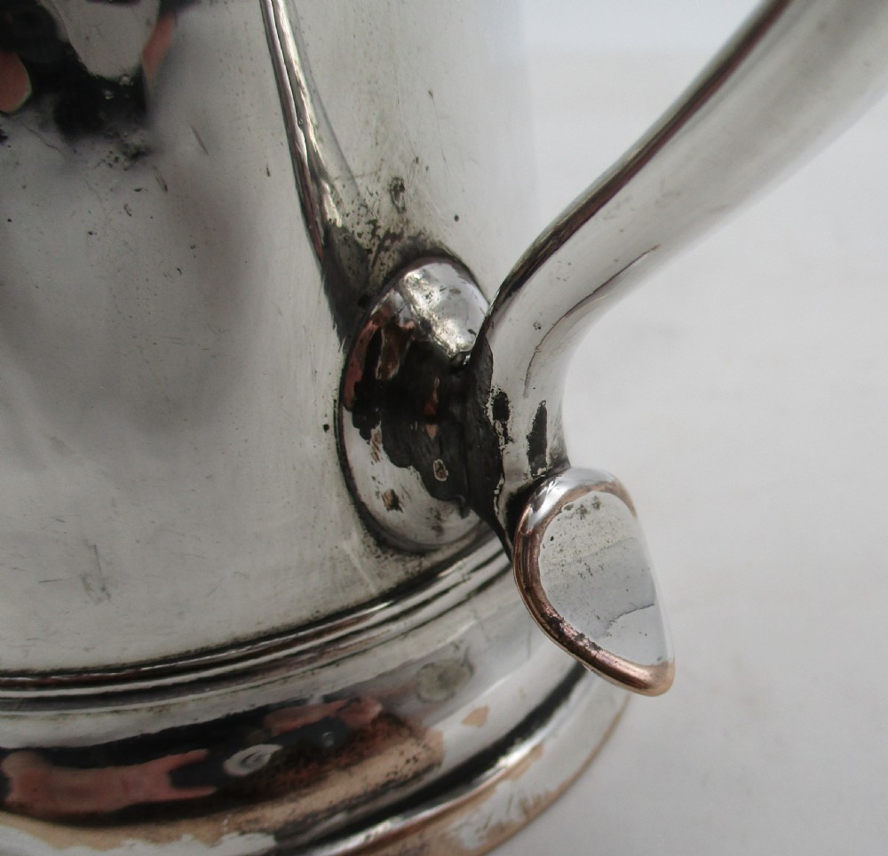 Small 18th Century Irish Old Sheffield Plated Lidded Tankard View XII