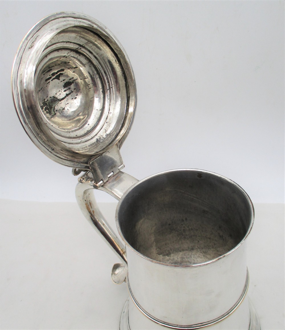 Fine 18th Century Old Sheffield Plated Quart Lidded Tankard View VII