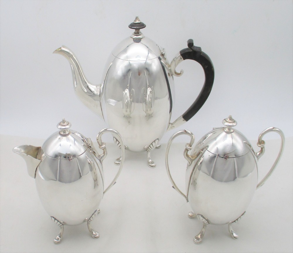 Rare Silver Plated Coffee Set - Art Deco Style