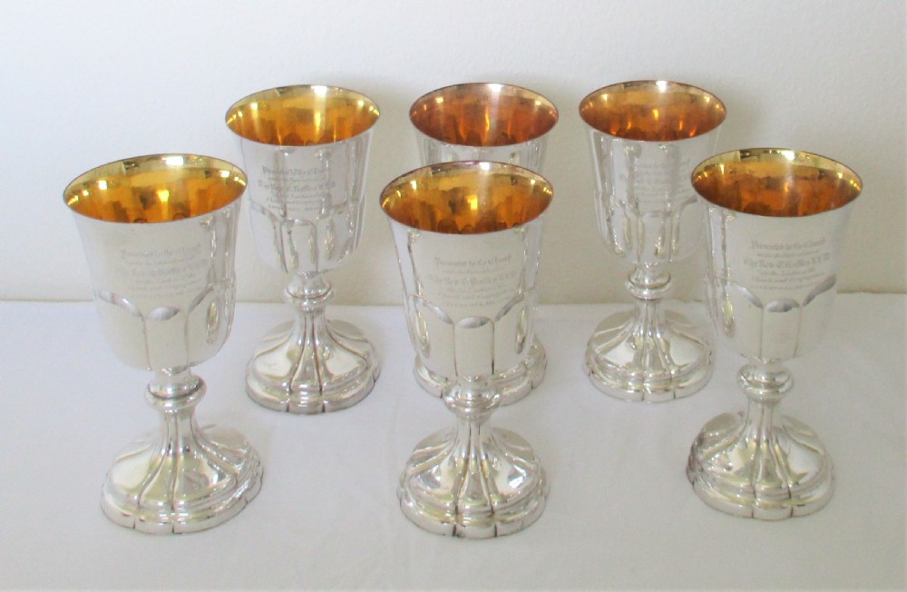 Fantastic Boxed Old Sheffield Plated Communion Set c1840 View III
