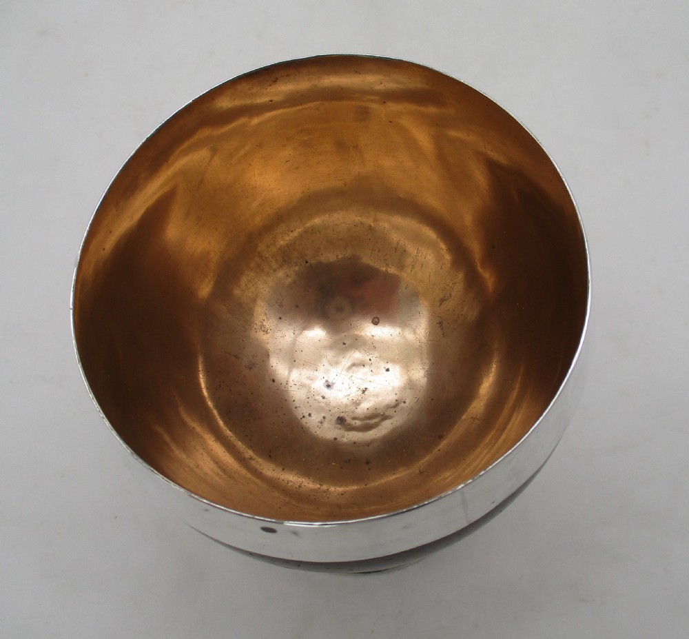 Rare 18th Century Old Sheffield Plated Coconut Cup View IV