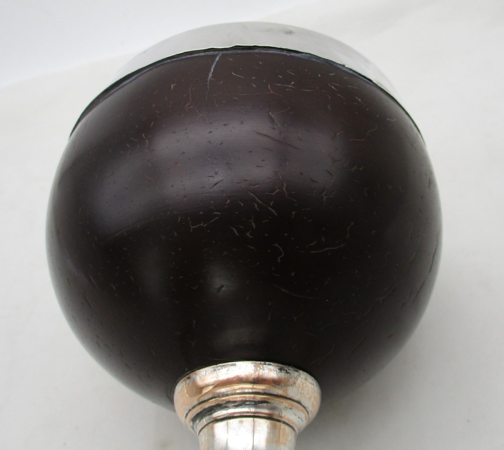Rare 18th Century Old Sheffield Plated Coconut Cup View V