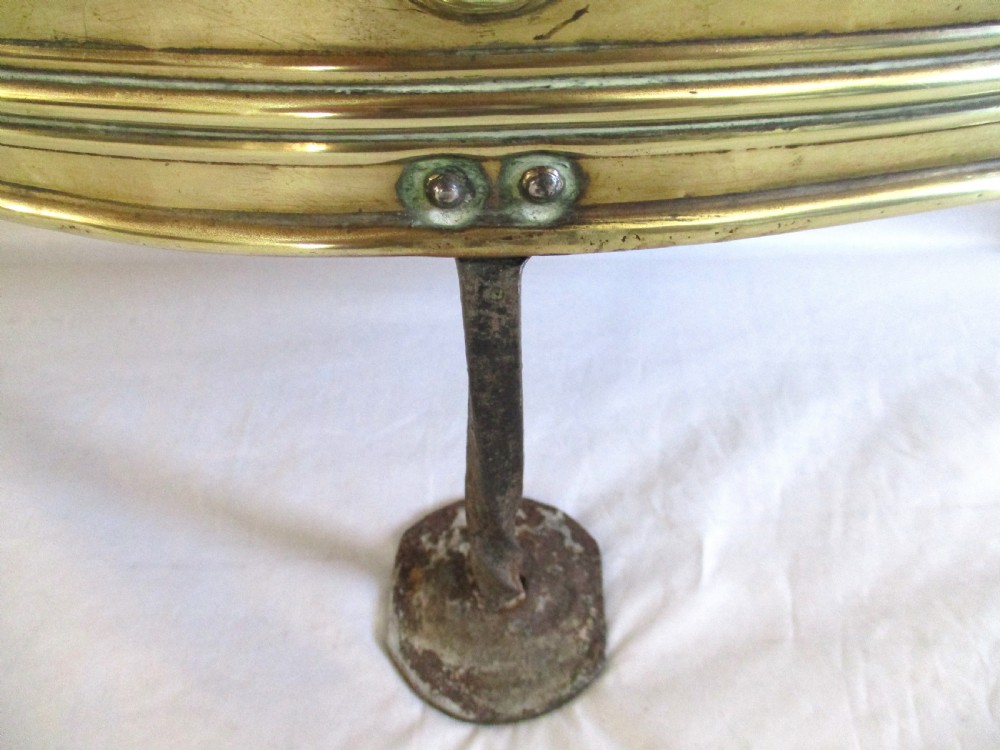 Rare 18th Century Brass Fire Guard / Curfew View IV