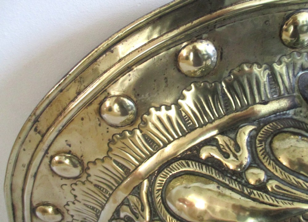 Rare 18th Century Brass Fire Guard / Curfew View VI