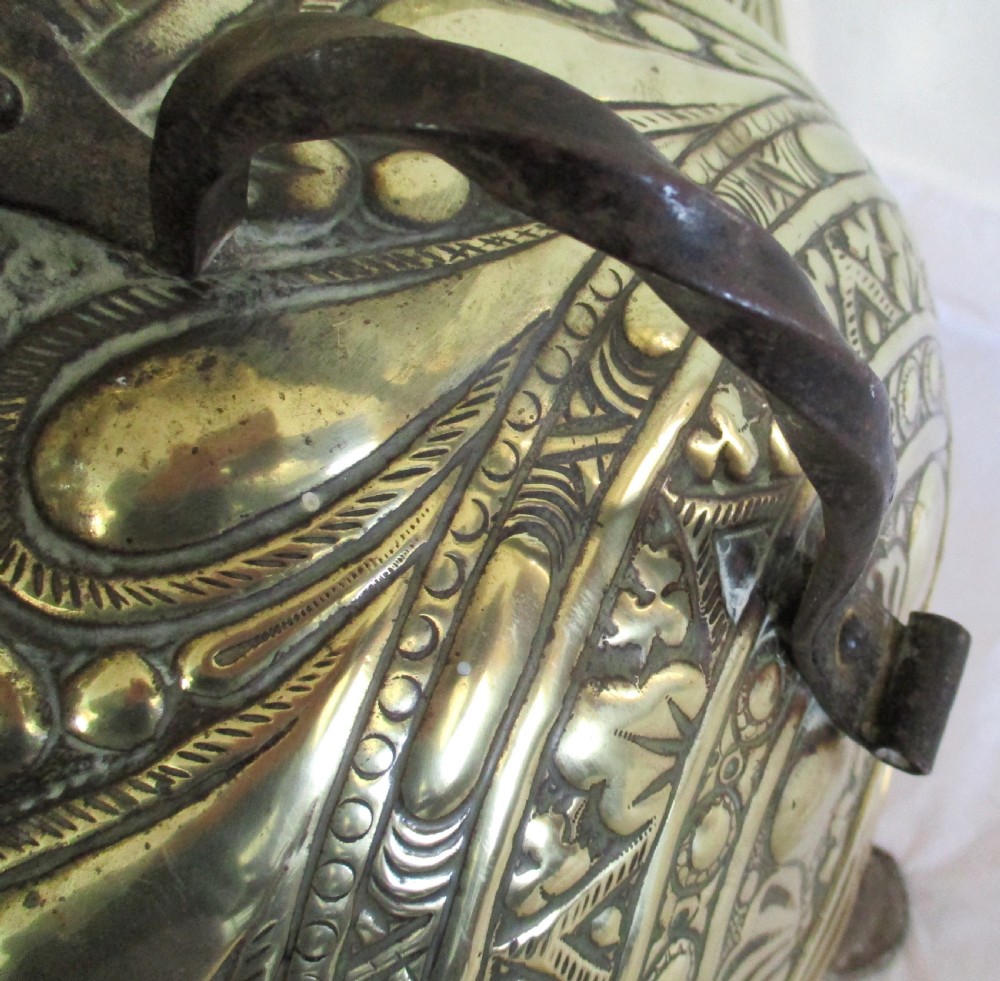 Rare 18th Century Brass Fire Guard / Curfew View IX