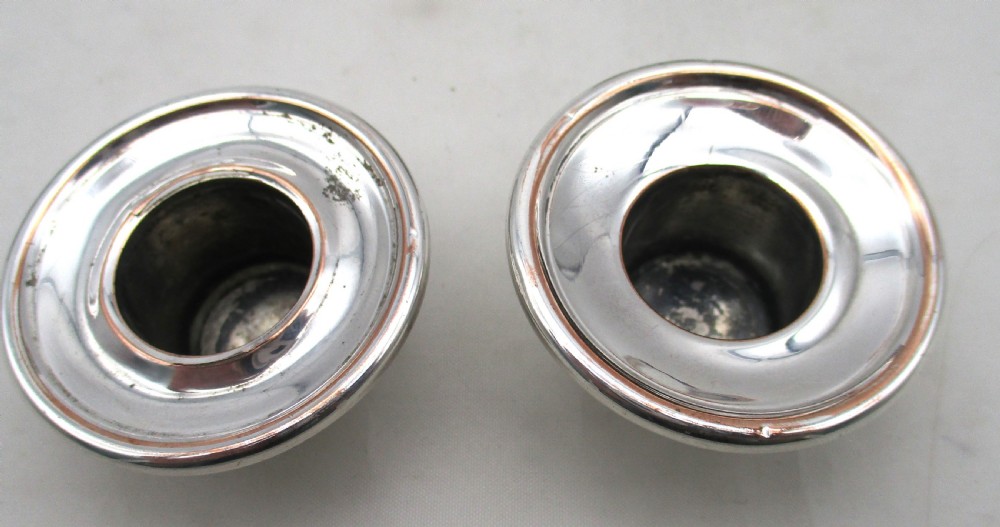 Pair of Old Sheffield Plated Chamber Candlesticks View V