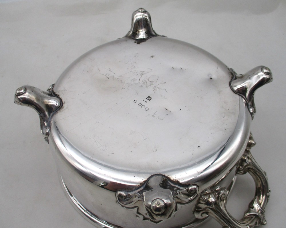 Old Sheffield Plated Souffle Dish by Wilkinson of Sheffield View V