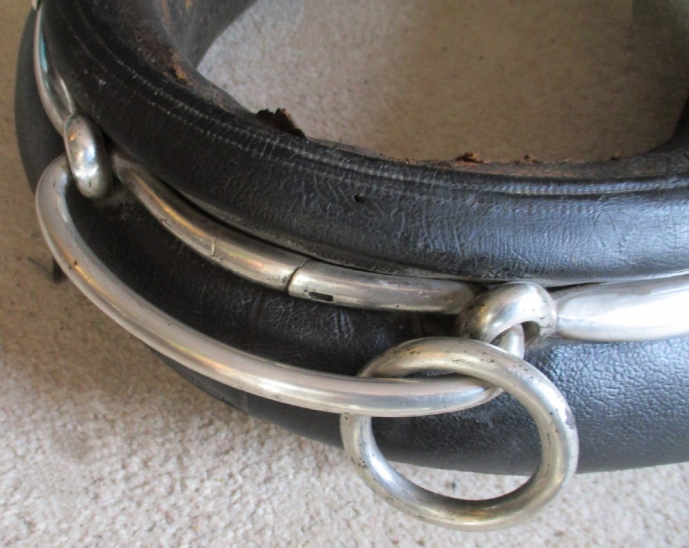 Rare Crested 19th Century Leather & Silver Plated Horse Collar & Tack View VII