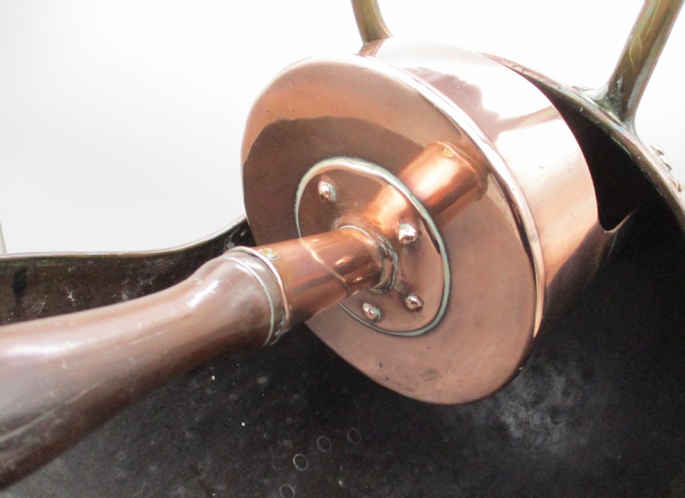 Early 19th Century Copper Coal Scuttle & Shovel View III