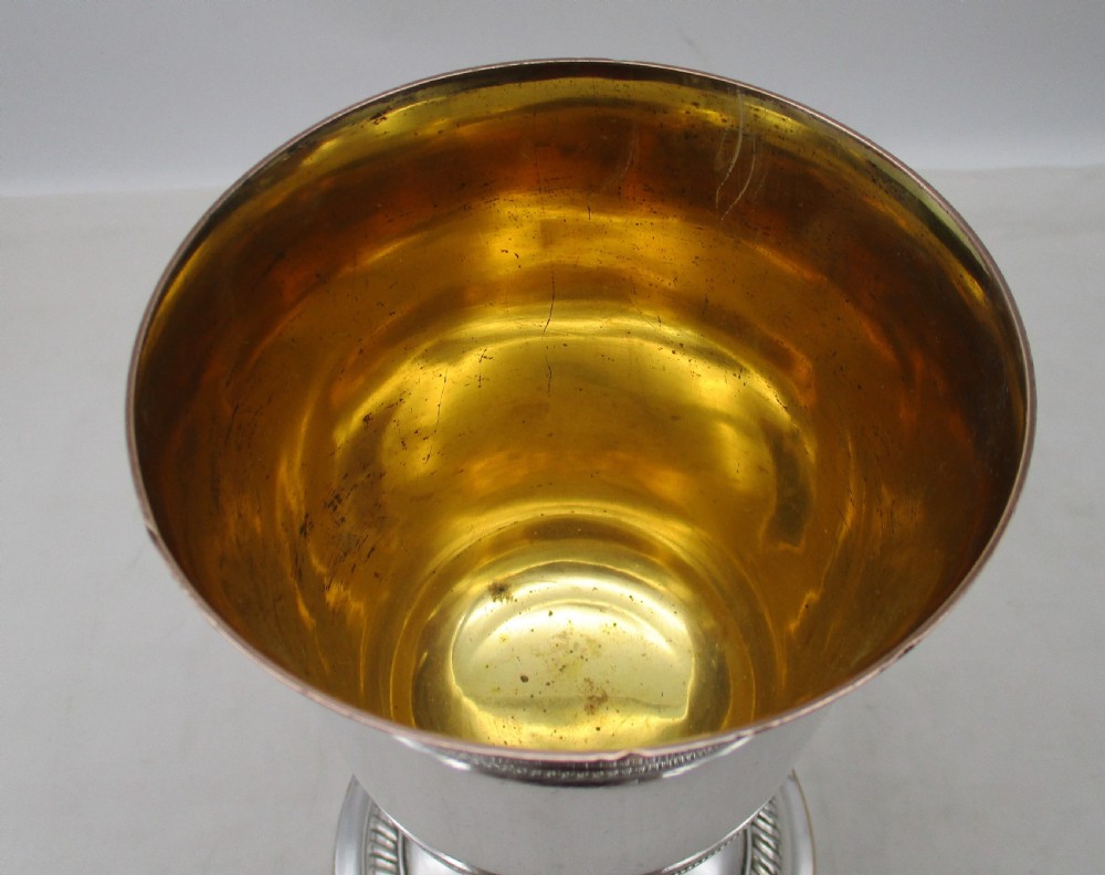 Fine Old Sheffield Plated Chalice / Goblet - Gainsford View IV