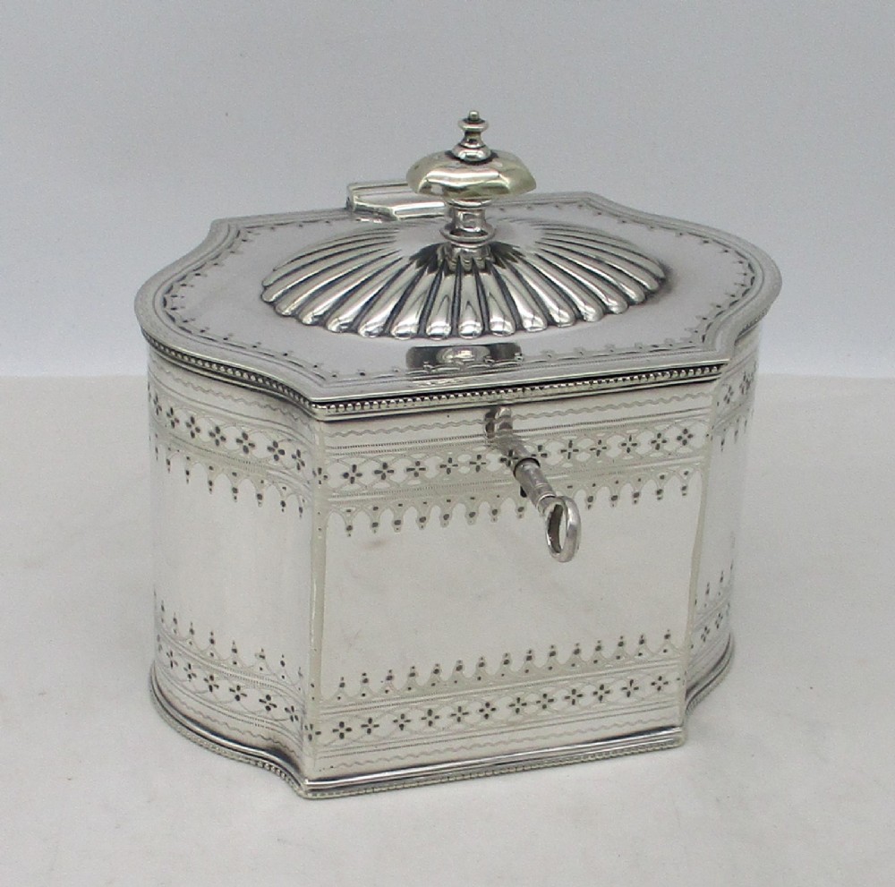 Fine Silver Plated Tea Caddy - William Hutton 1849