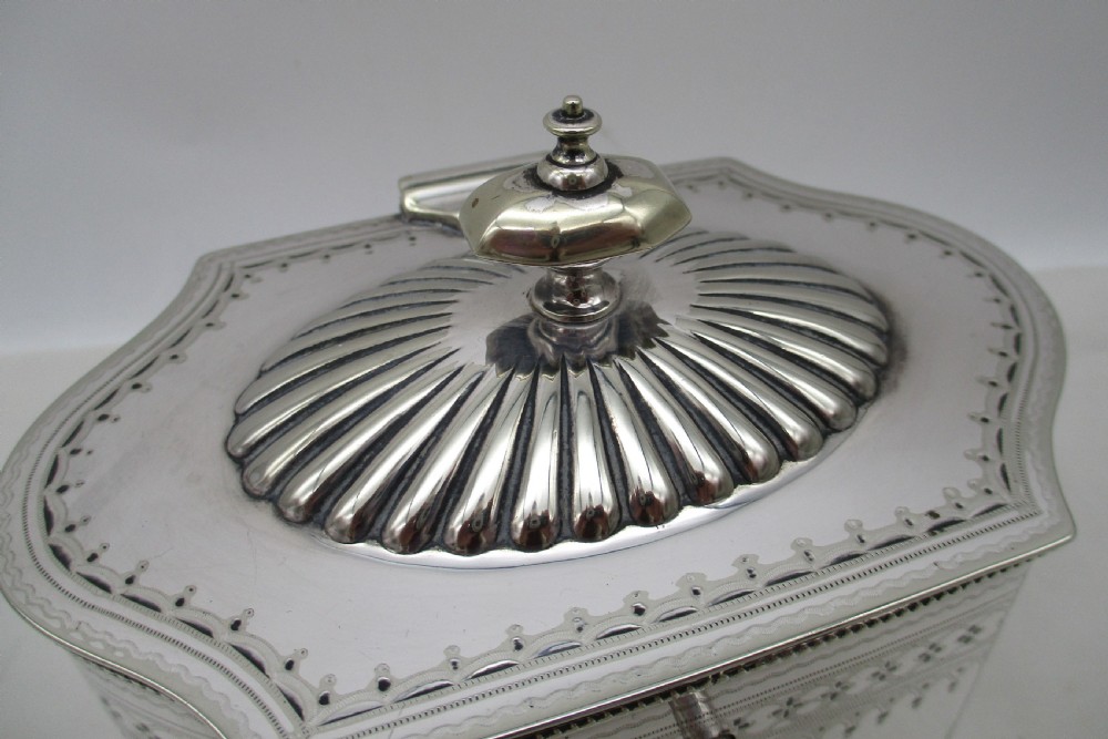 Fine Silver Plated Tea Caddy - William Hutton 1849 View II