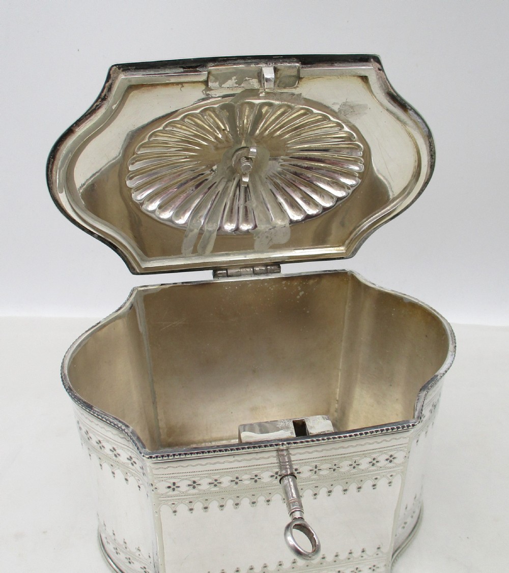 Fine Silver Plated Tea Caddy - William Hutton 1849 View IV