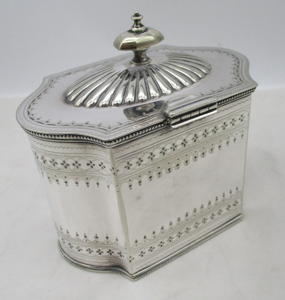 Fine Silver Plated Tea Caddy - William Hutton 1849 View VII