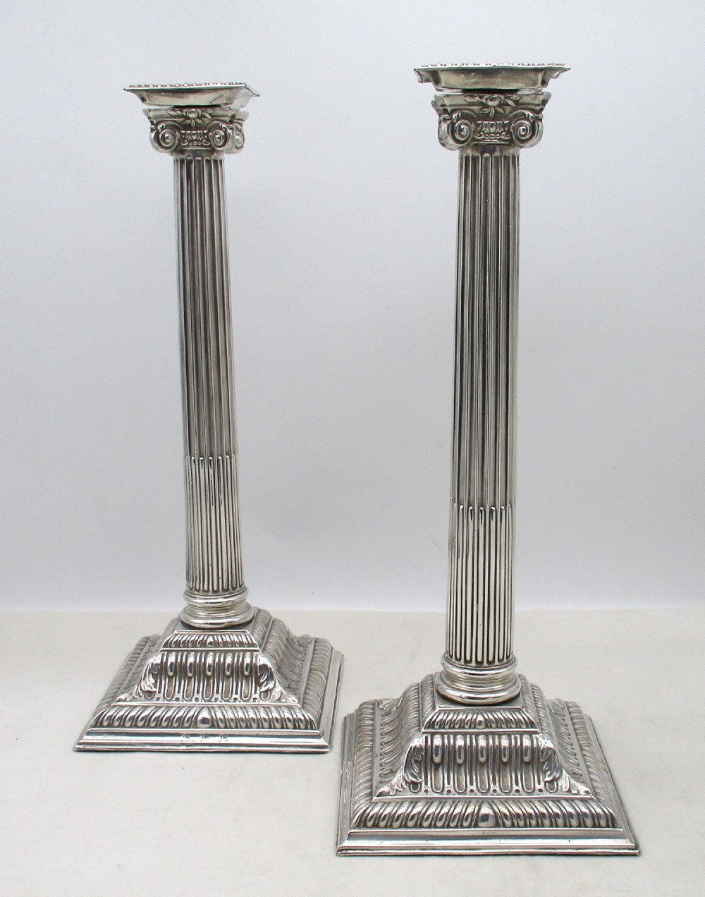 Rare 18th Century Old Sheffield Plated Candlesticks c1770