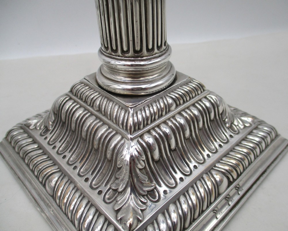 Rare 18th Century Old Sheffield Plated Candlesticks c1770 View IV