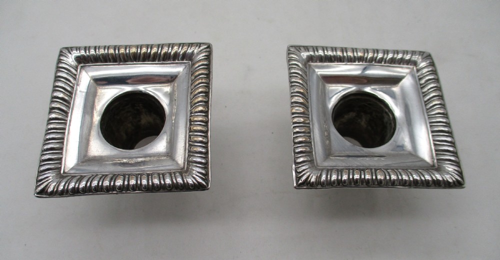 Rare 18th Century Old Sheffield Plated Candlesticks c1770 View VI
