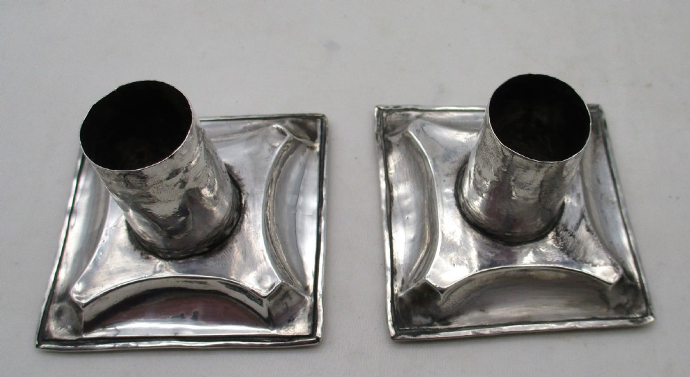 Rare 18th Century Old Sheffield Plated Candlesticks c1770 View VII